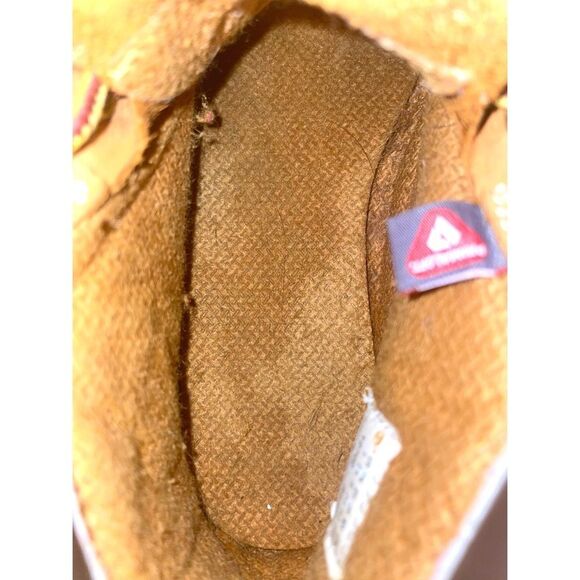 Timberland Wheat 6” Boys Boots Size 3 Medium Brown Leather Collar 12709 - Picture 7 of 9